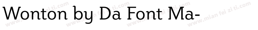 Wonton by Da Font Ma字体转换